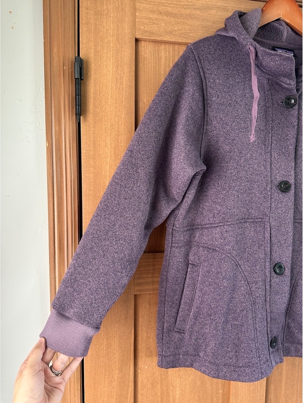 Patagonia Better Sweater Coat Hooded in Light Balsamic Purple Women’s Medium - Picture 2 of 14